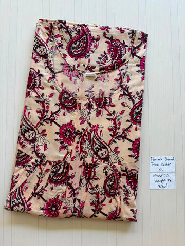 AASHP027 Peacock Pleats Zip Nighty HP BP