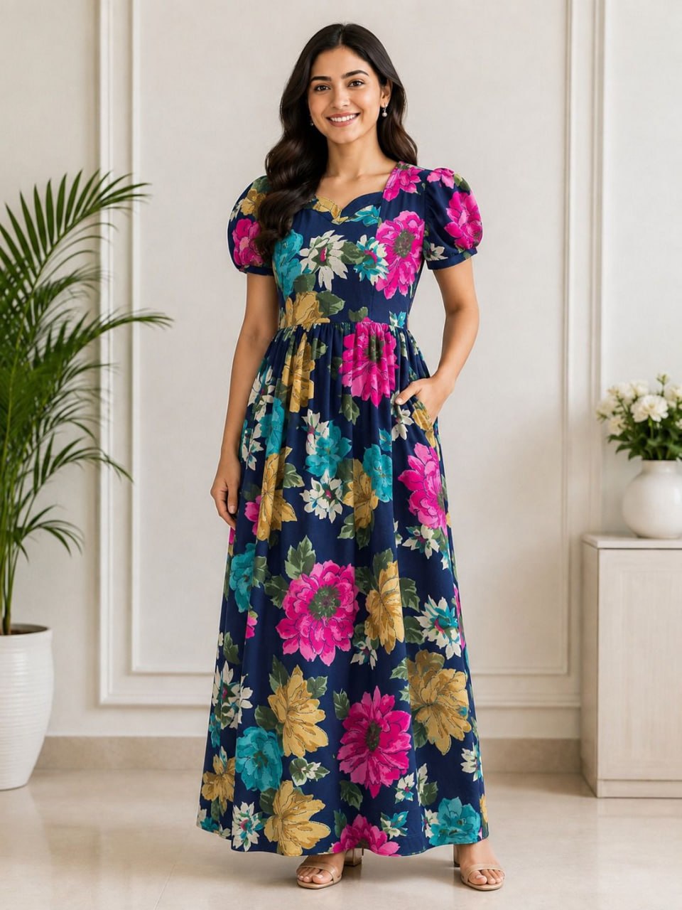 MFS 450 Height Peacock maxi frock YY1 YY2