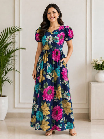 MFS 450 Height Peacock maxi frock YY1 YY2