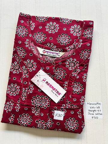 CNS038 Narmatha Pleats Zip Nighty