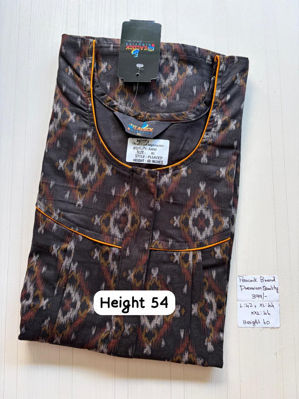 AAS5258 Peacock pleats Zip premium quality BP DD CPS DPS Height 54