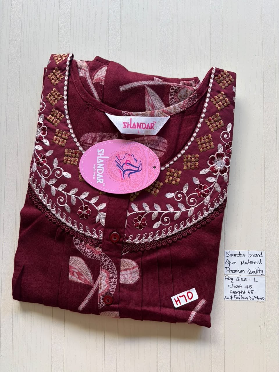 BSS 655 Shandar Spun nighty