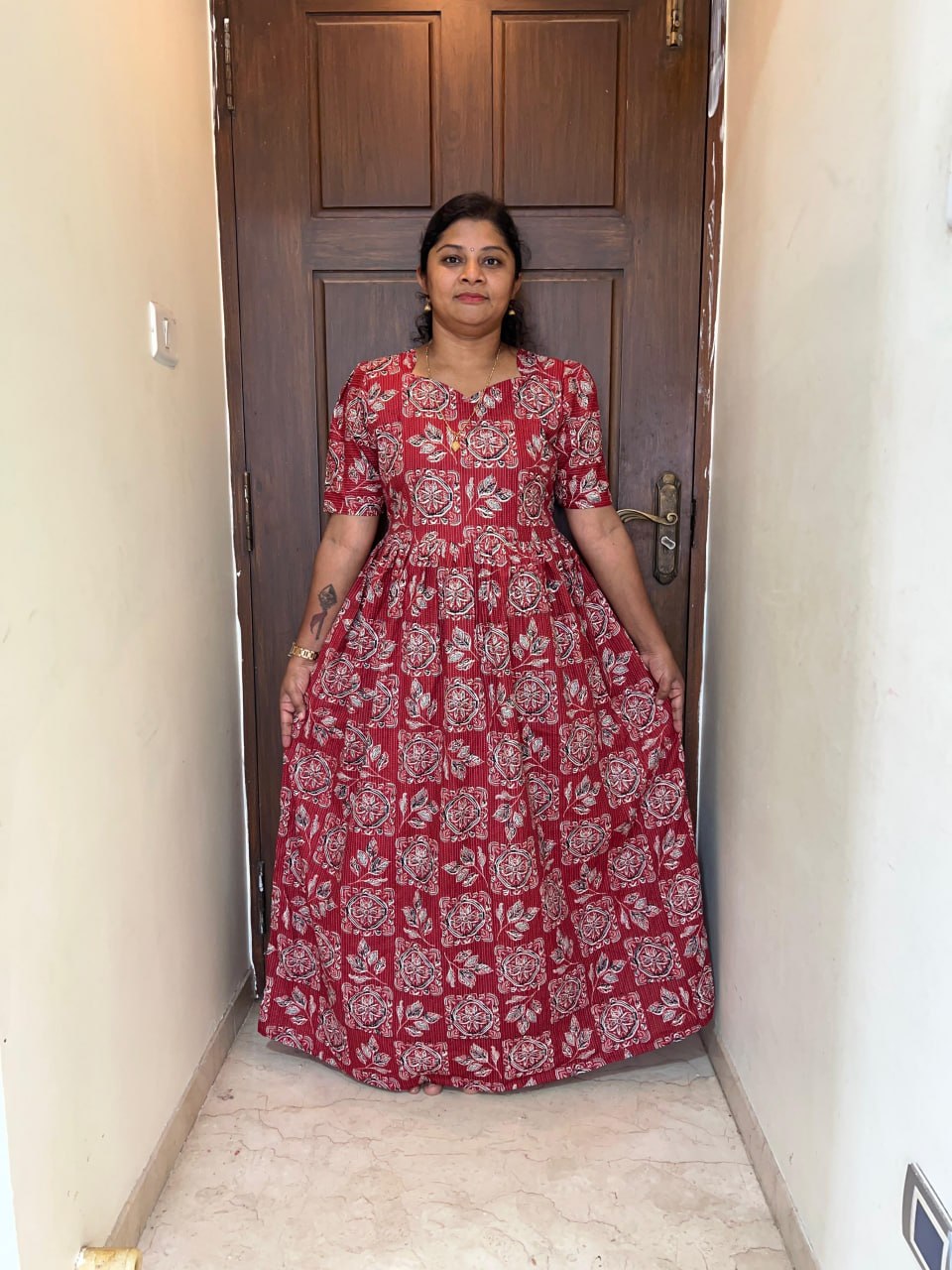 MFS 316 Peacock Maxi Frock YY1
