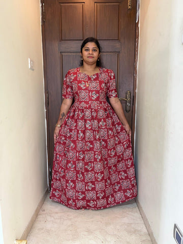 MFS 316 Peacock Maxi Frock YY1