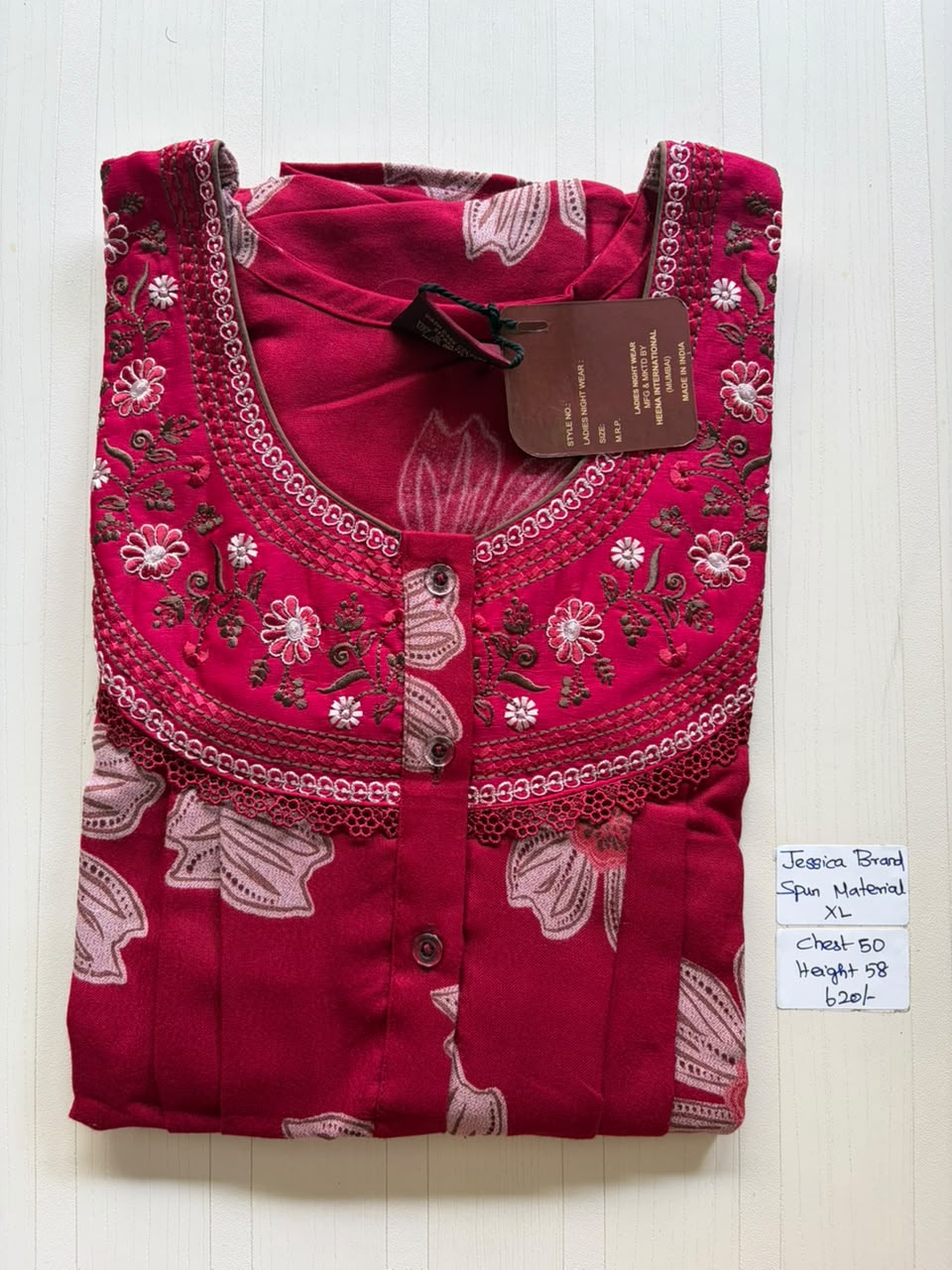 CJS 518 Height Jessica Pleats Spun Nighty 550