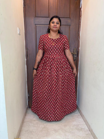 MFS 454 Height Peacock maxi frock YY1 YY2