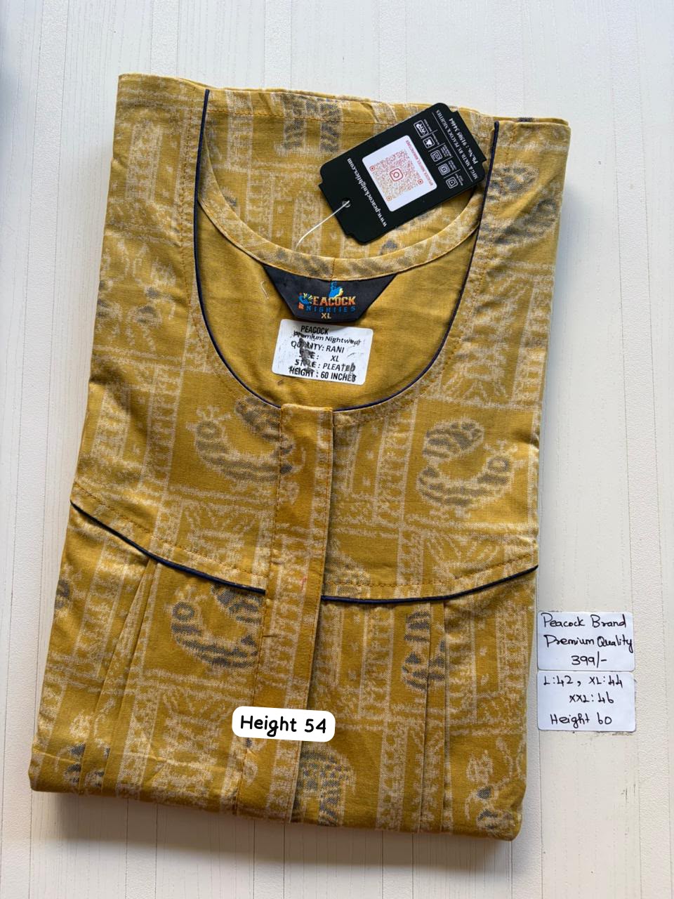 AAS5266 Peacock pleats Zip premium quality BP DD CPS DPS Height 54