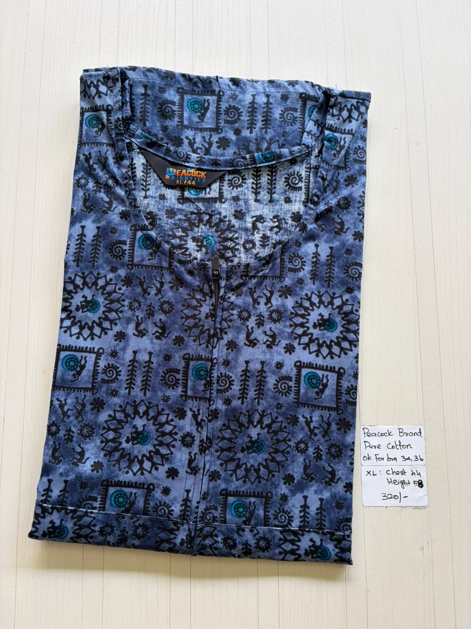 AASZ 169 Height Peacock Zip Nighty BP HP CPS