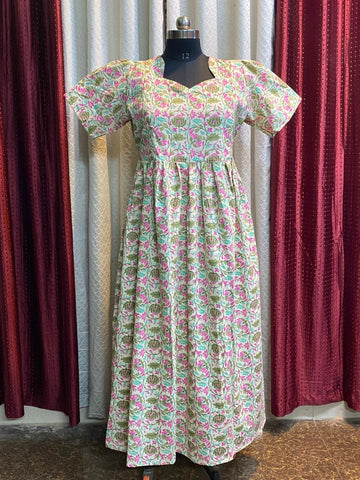 MFS125 Peacock Height maxi feeding frock FD FM1 FM2