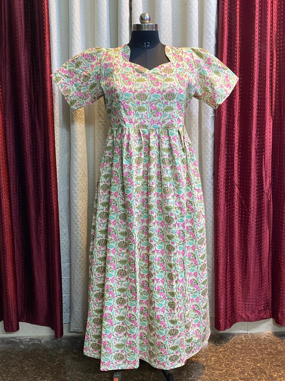 MFS125 Peacock Height maxi feeding frock FD FM1 FM2