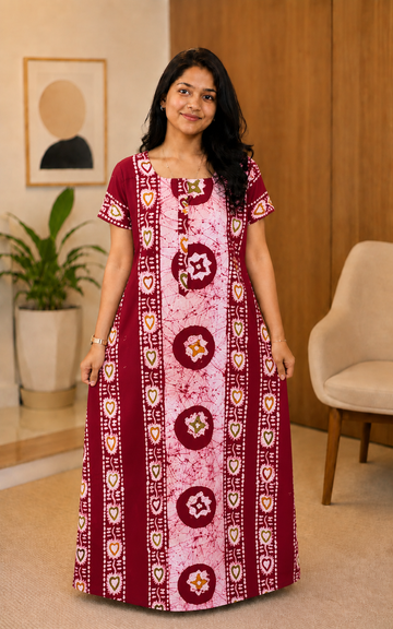 AASZ 079 Peacock Zip Nighty Batik CPS