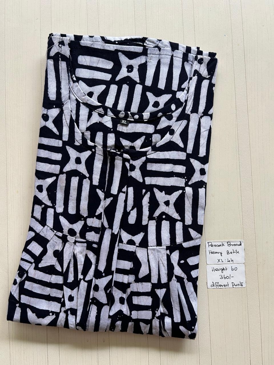 AASHP 050 Height Peacock Pleats Zip Nighty HP BP