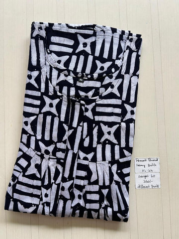 AASHP 050 Height Peacock Pleats Zip Nighty HP BP