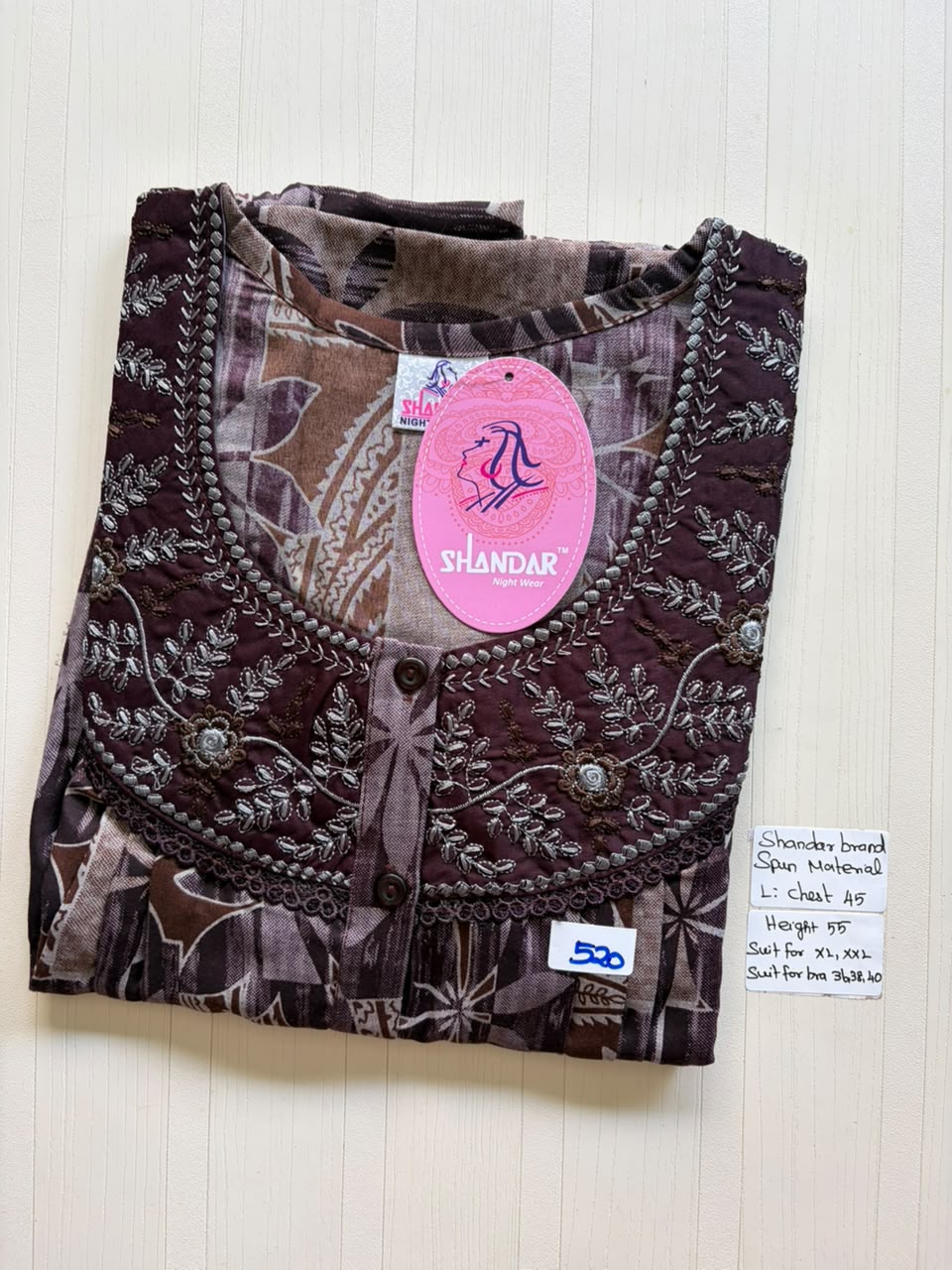 BSS 174 Shandar Spun nighty