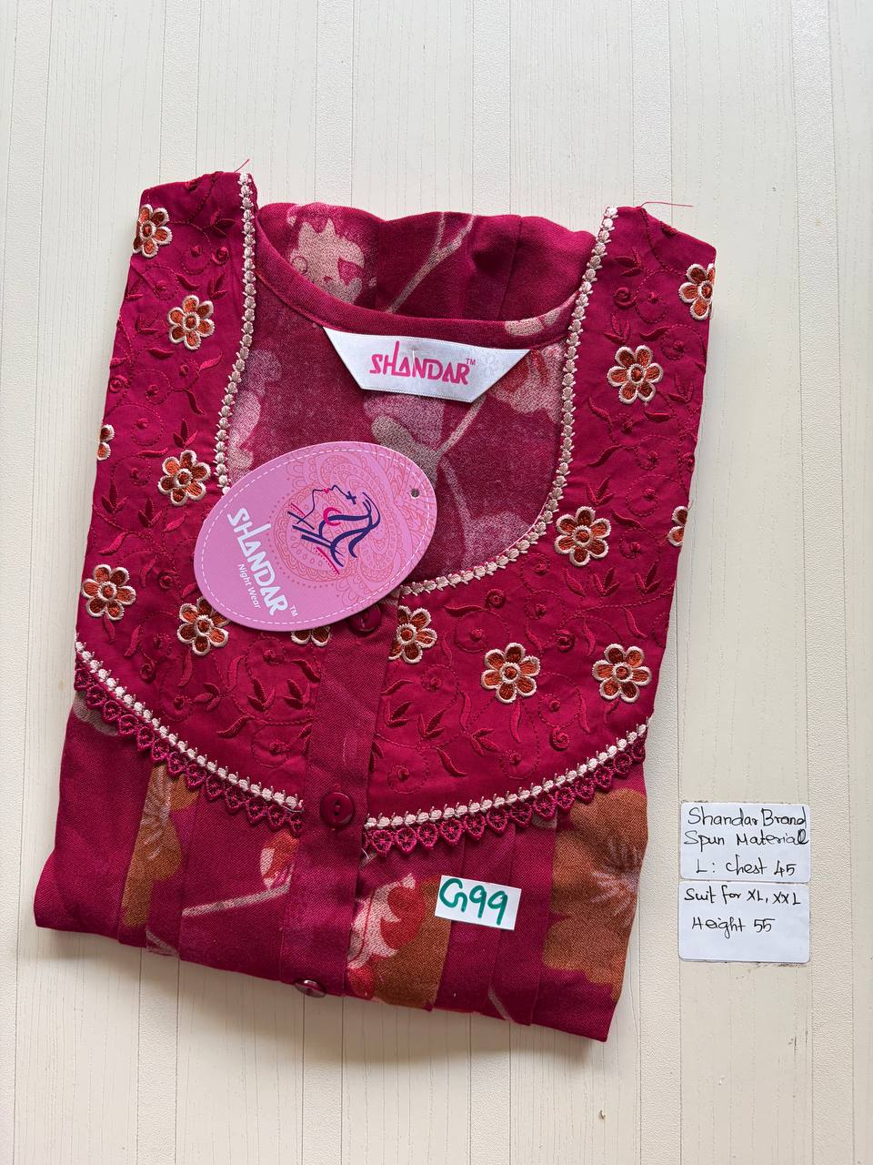 bss 438 Shandar Spun nighty