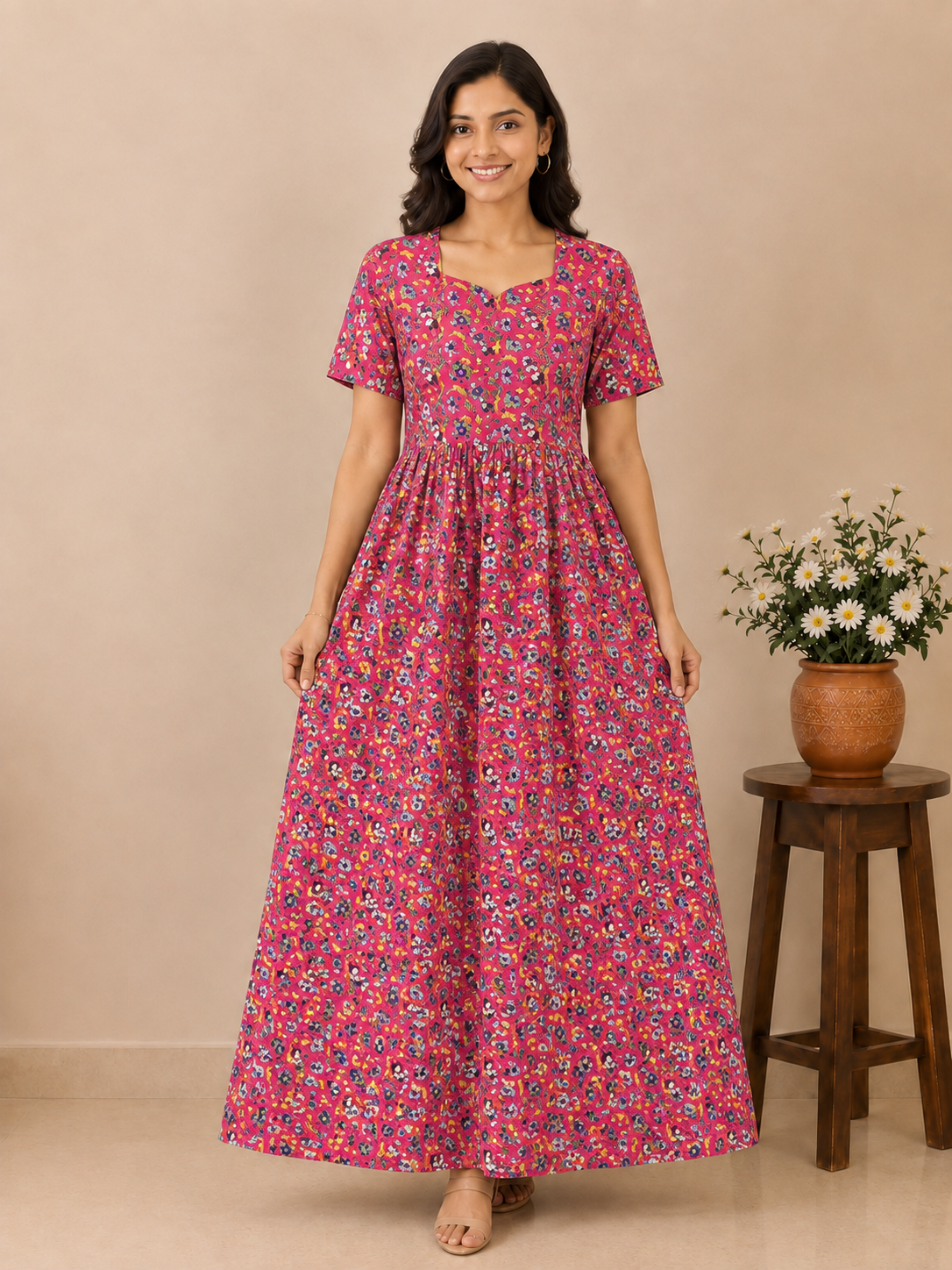 MFS 477 Height Peacock maxi frock YY1