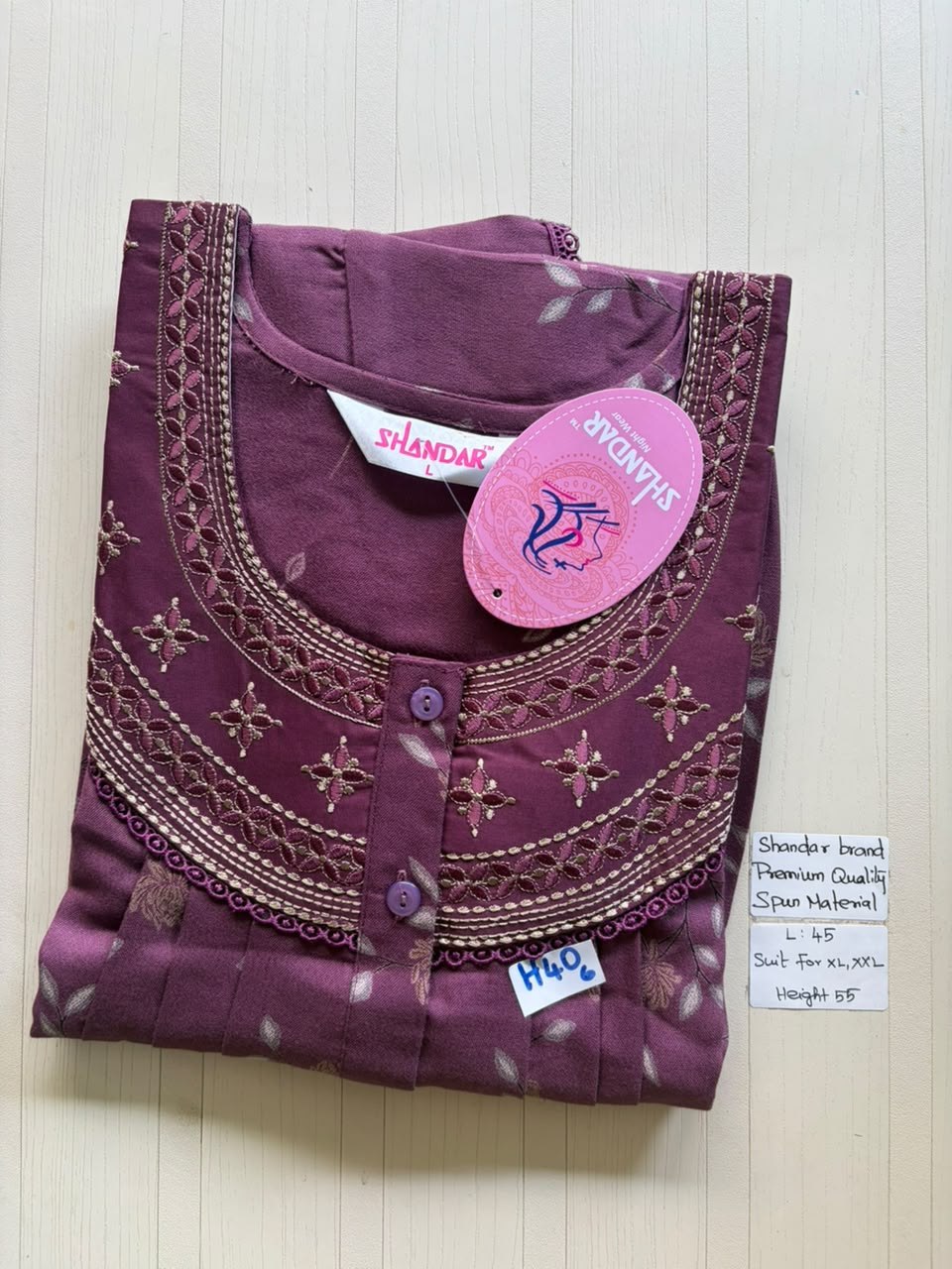 BS346 Shandar Spun nighty