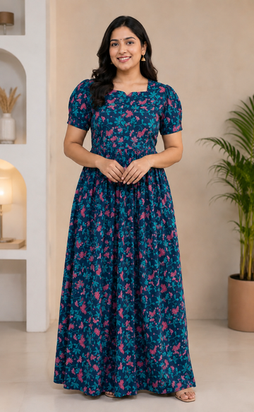 MFS 401 Height Peacock Maxi Frock YY1 YY2
