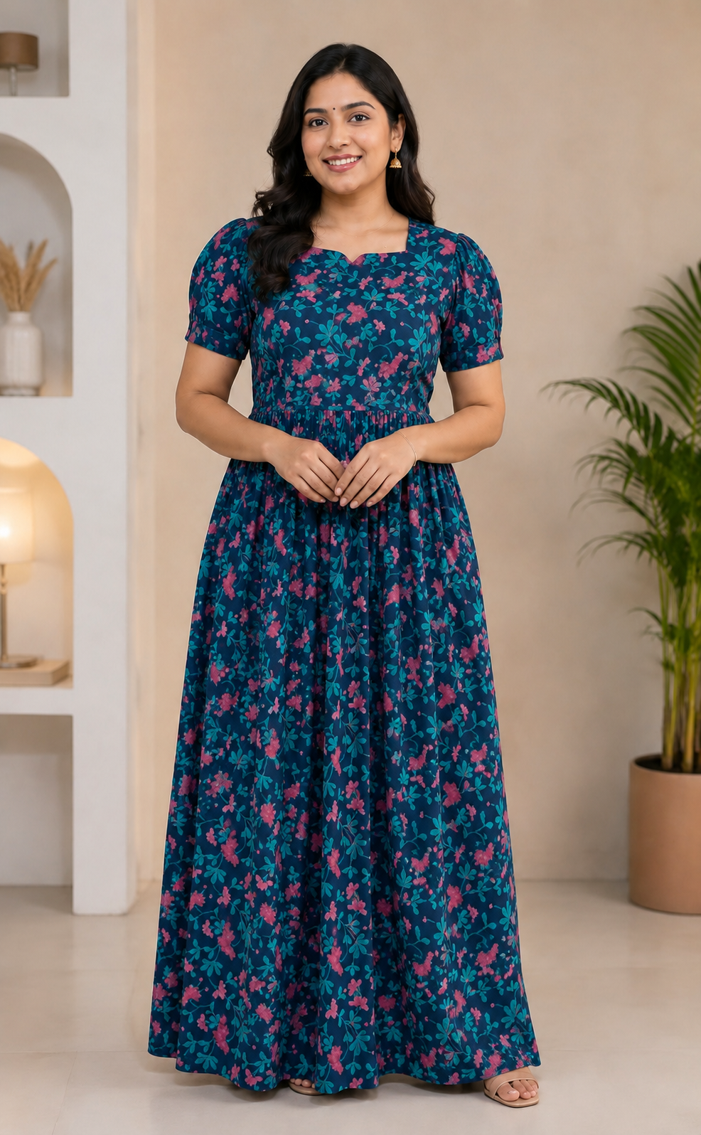 MFS 401 Height Peacock Maxi Frock YY1 YY2