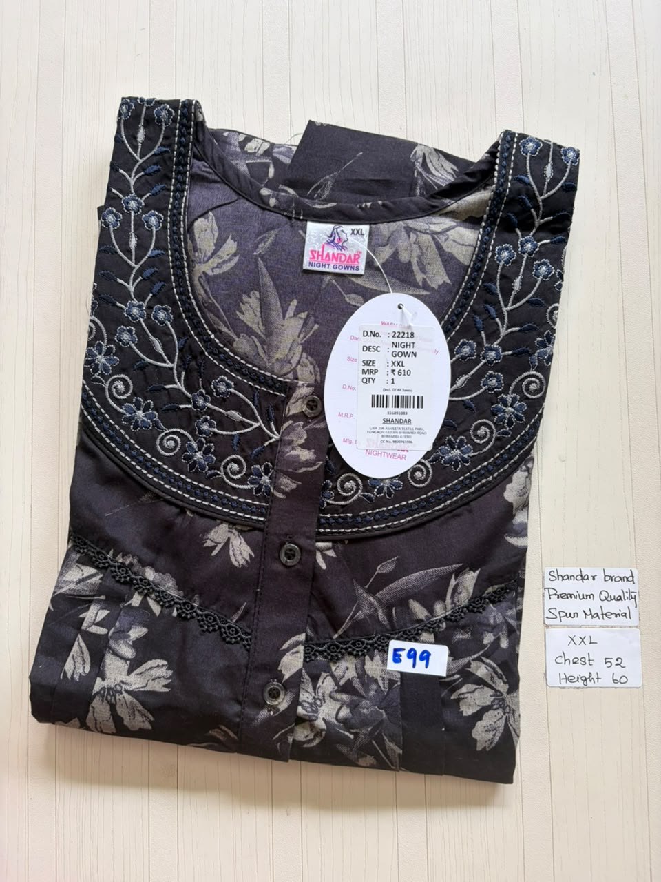 DSS114 Height Shandar Spun Nighty