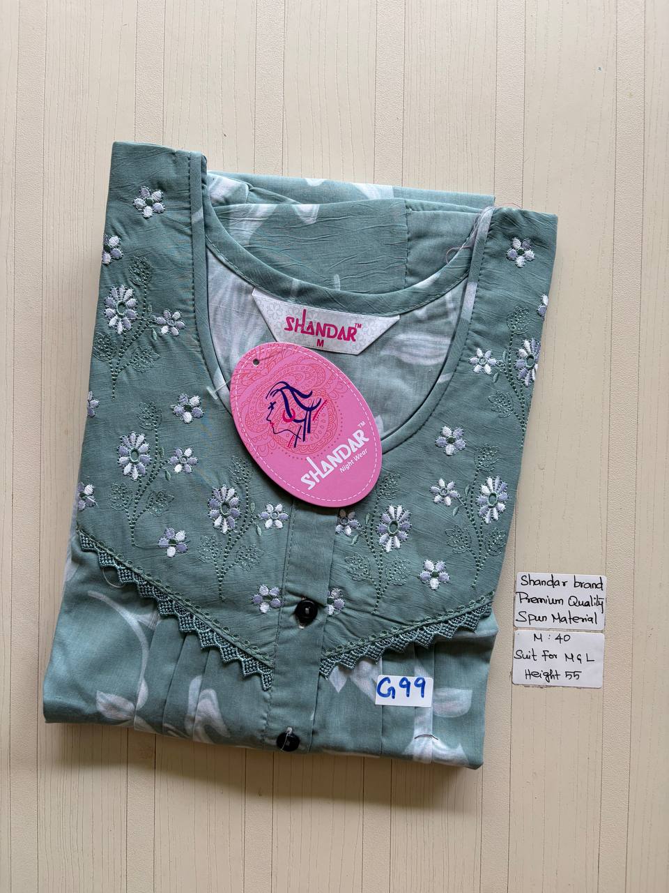 ASS207 Shandar Spun nighty
