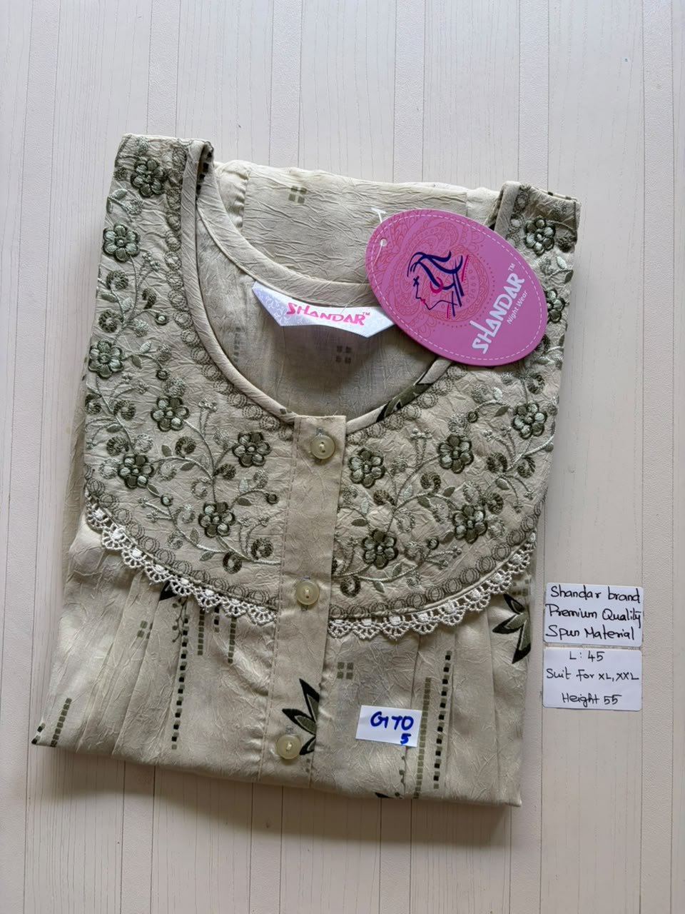 BS234 Shandar Spun nighty