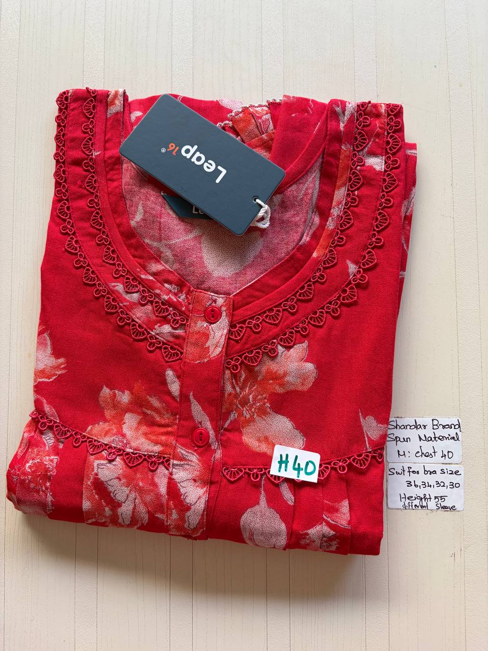 ASS 804 Shandar Spun nighty different sleeve