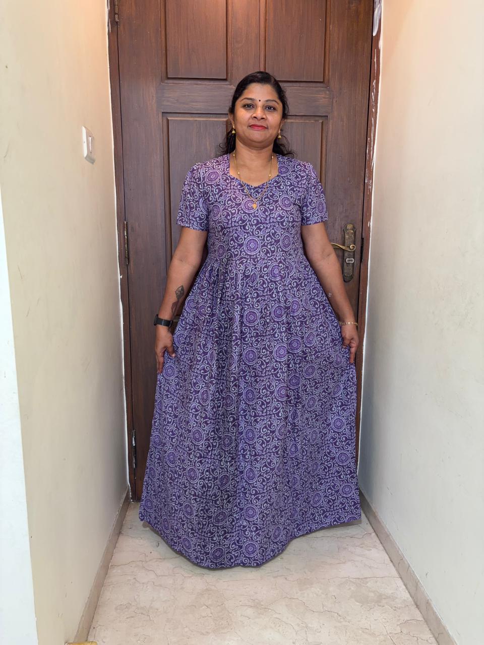 MFS 452 Height Peacock maxi frock YY1 YY2