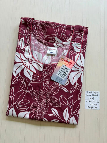 MCS 033 Ponni's Mixed Cotton Zip Nighty