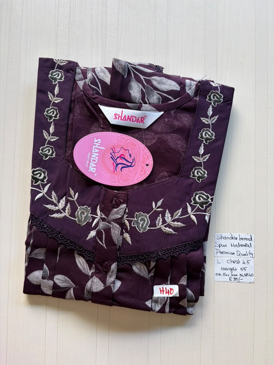 BSS 009 Shandar Spun nighty