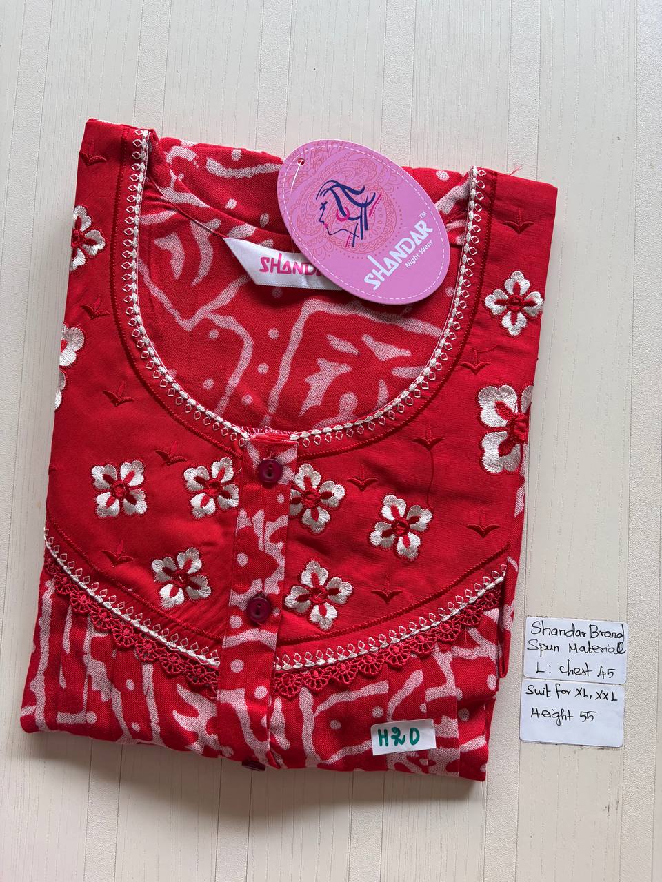 bss 356 Shandar Spun nighty