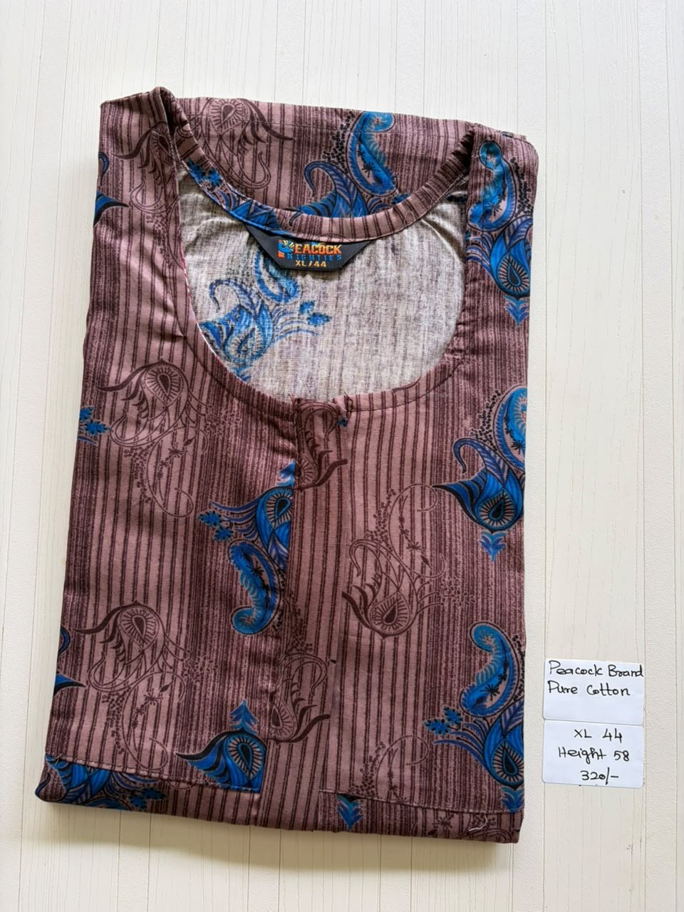 AASHP 081 Peacock Pleats Zip Nighty BP HP CPS