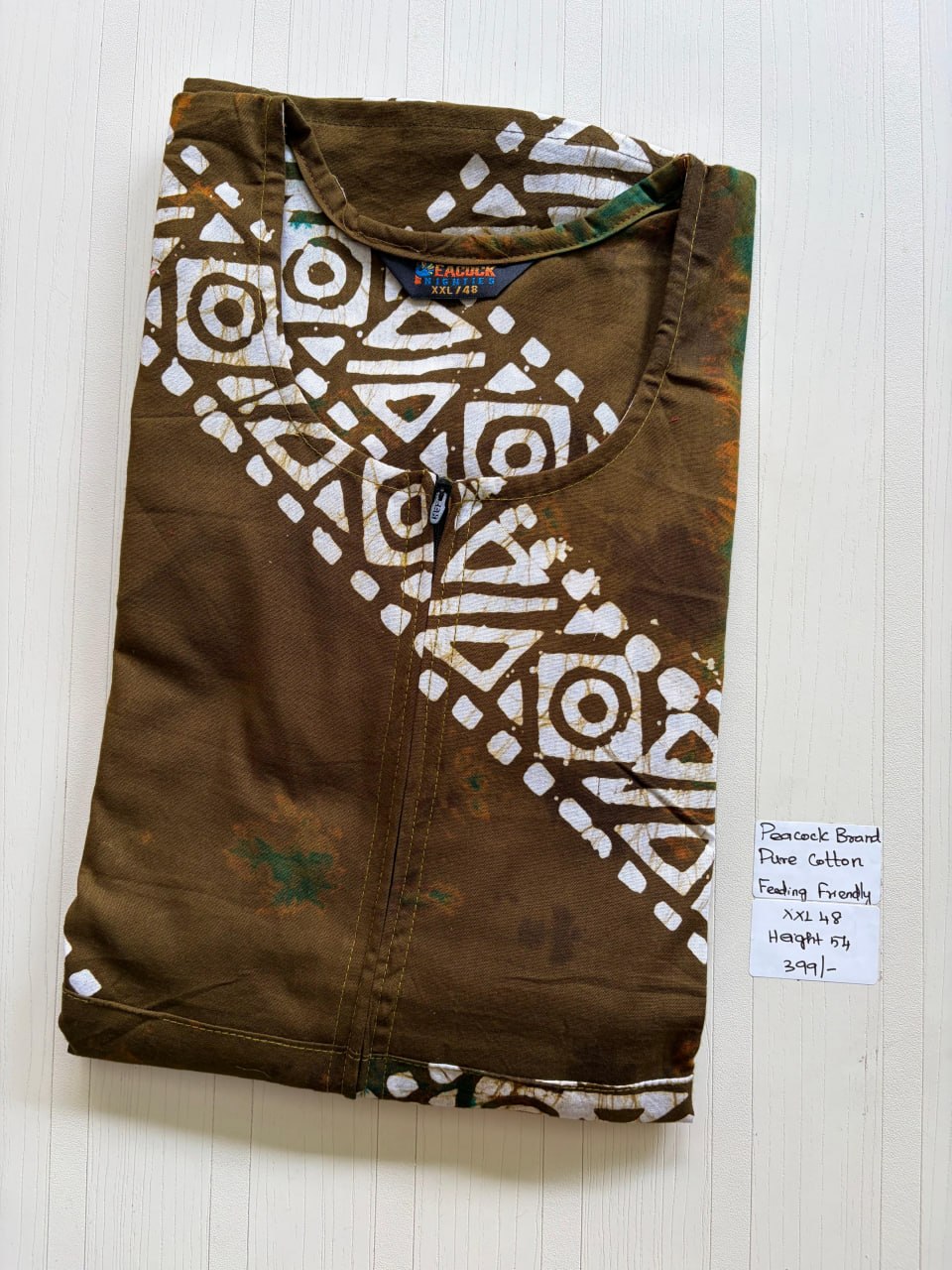 AASZ 359 Peacock Zip Nighty BP DPS
