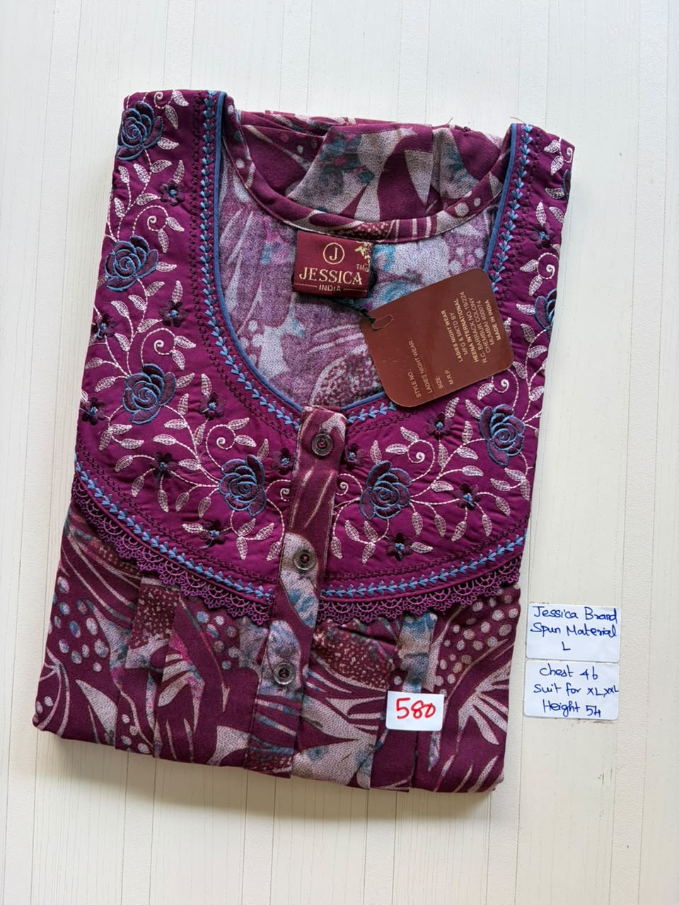 BJS 084 Jessica Pleats Spun Nighty 550