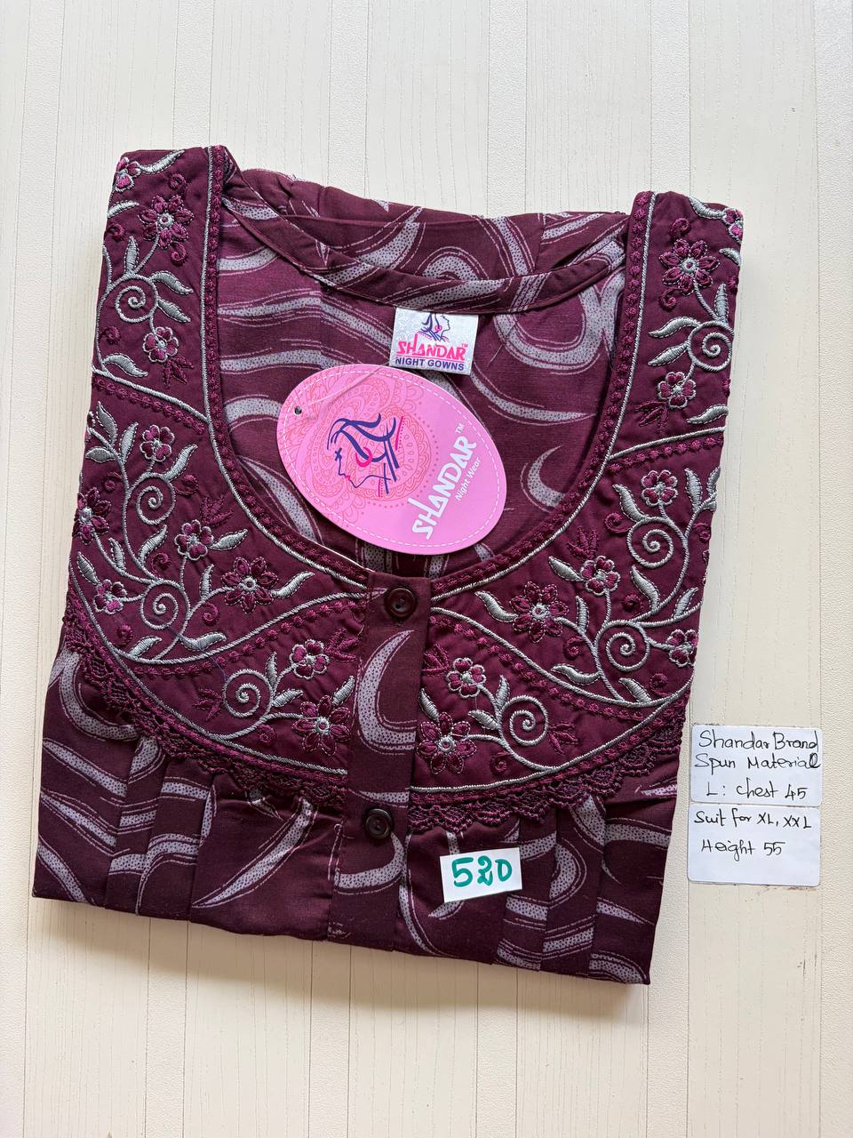 bss 407 Shandar Spun nighty