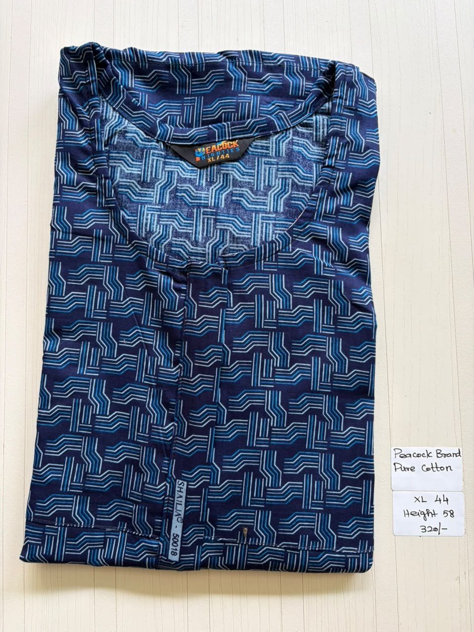 AASHP 084 Peacock Pleats Zip Nighty BP HP CPS