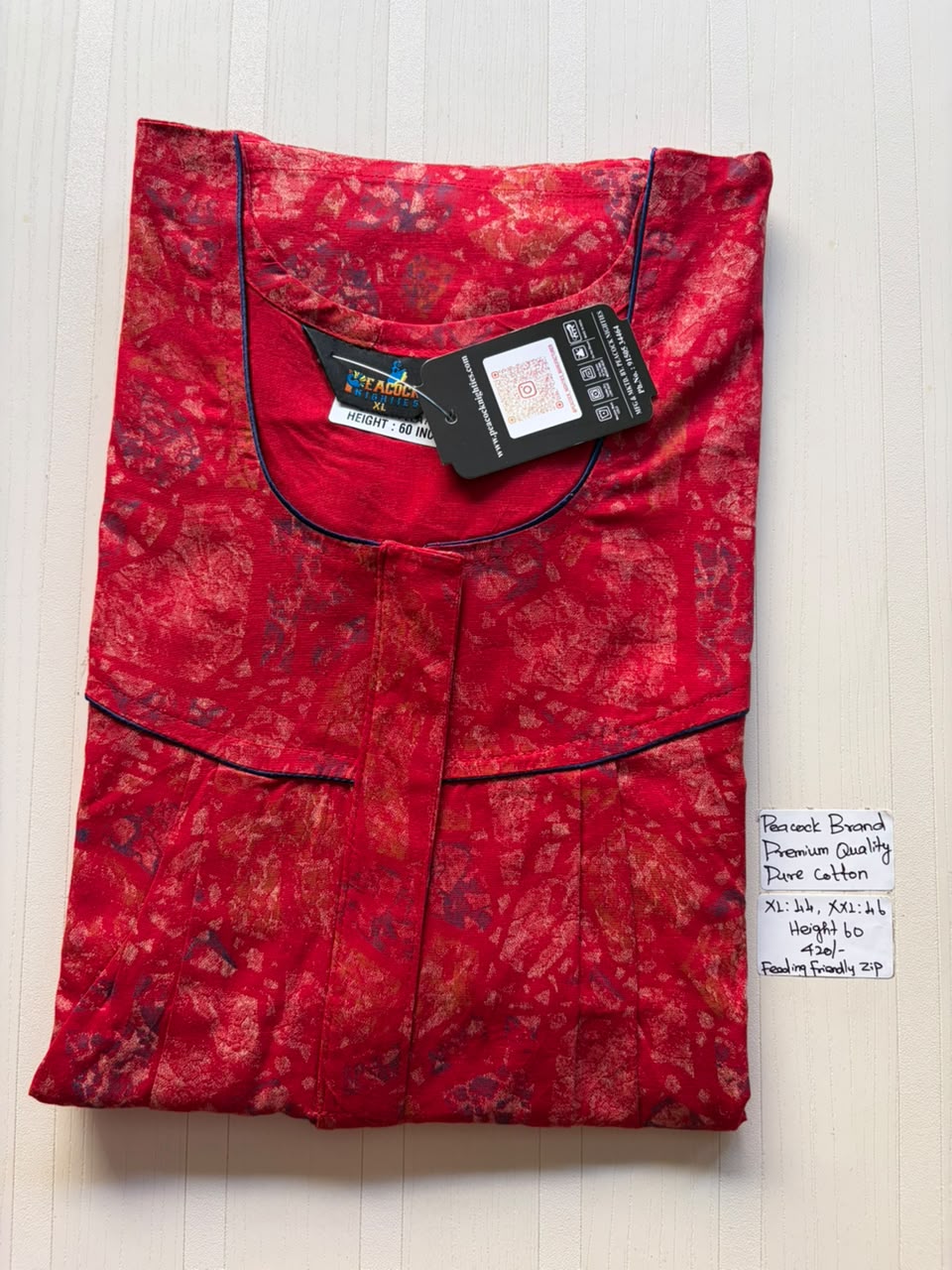 AASHP 323 Height Peacock Zip Nighty BP HP CPS DPS