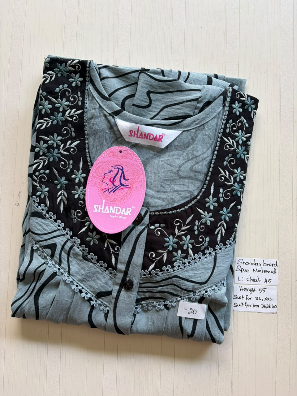 BSS 142 Shandar Spun nighty
