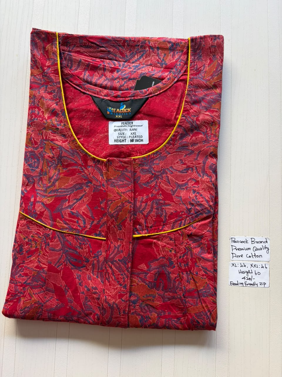 AASHP 300 Height Peacock Zip Nighty BP HP CPS DPS