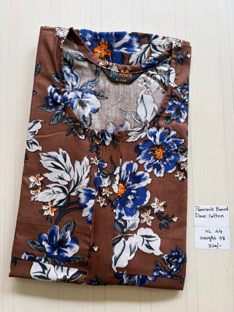 AASHP 075 Peacock Pleats Zip Nighty BP HP CPS