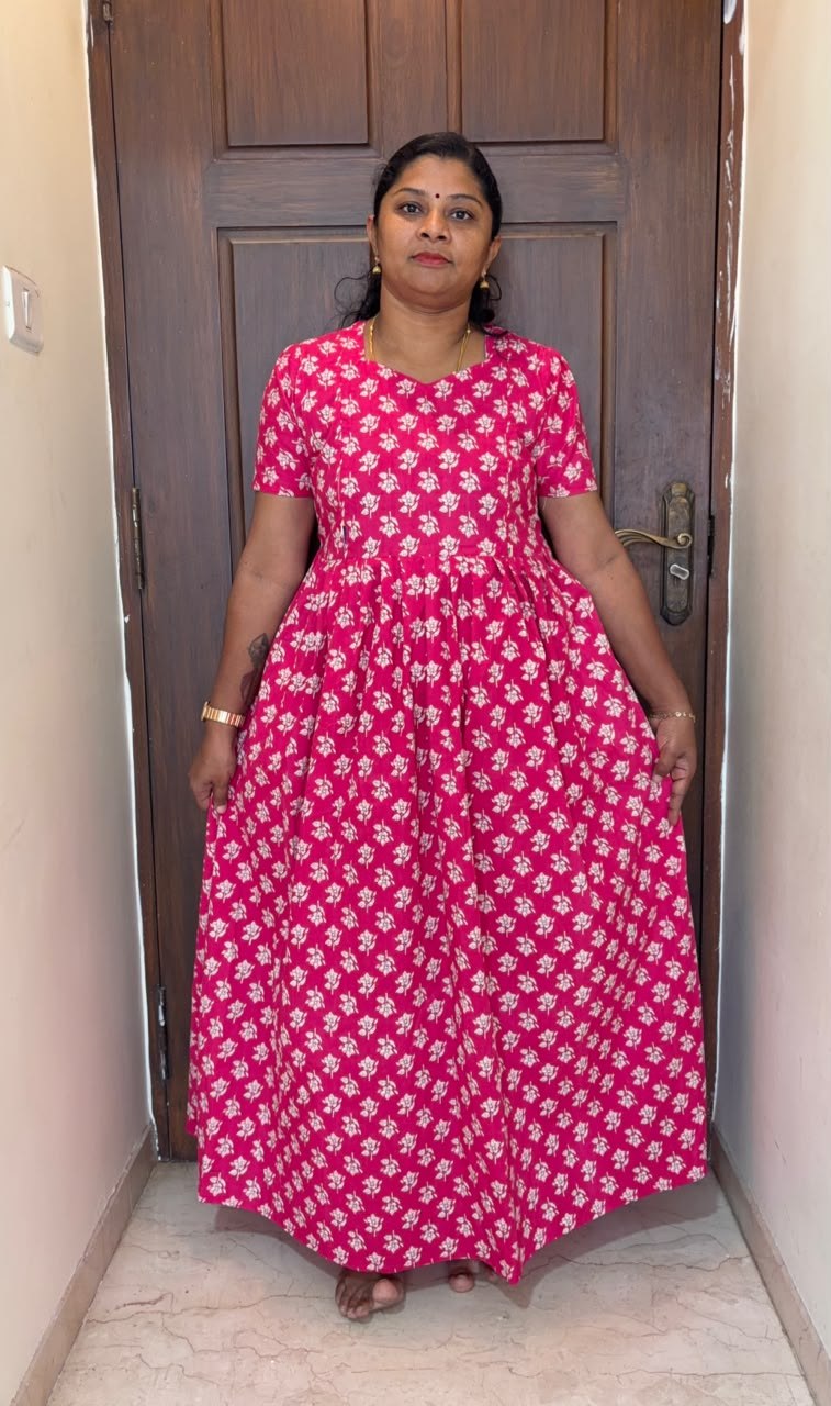 MFS188 Peacock Feeding maxi frock Jyoti FD FM1