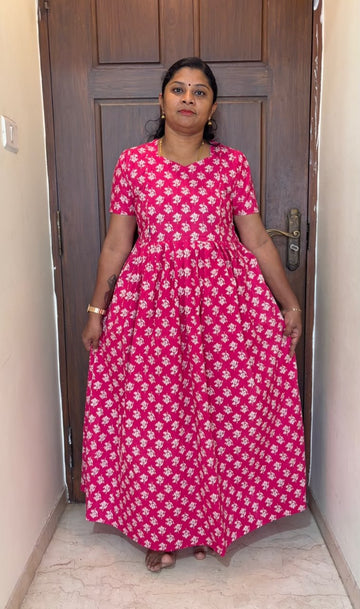 MFS188 Peacock Feeding maxi frock Jyoti FD FM1