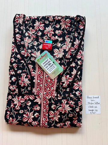 MCS 050 Ponni's Jaipur Cotton Pleats Zip Nighty
