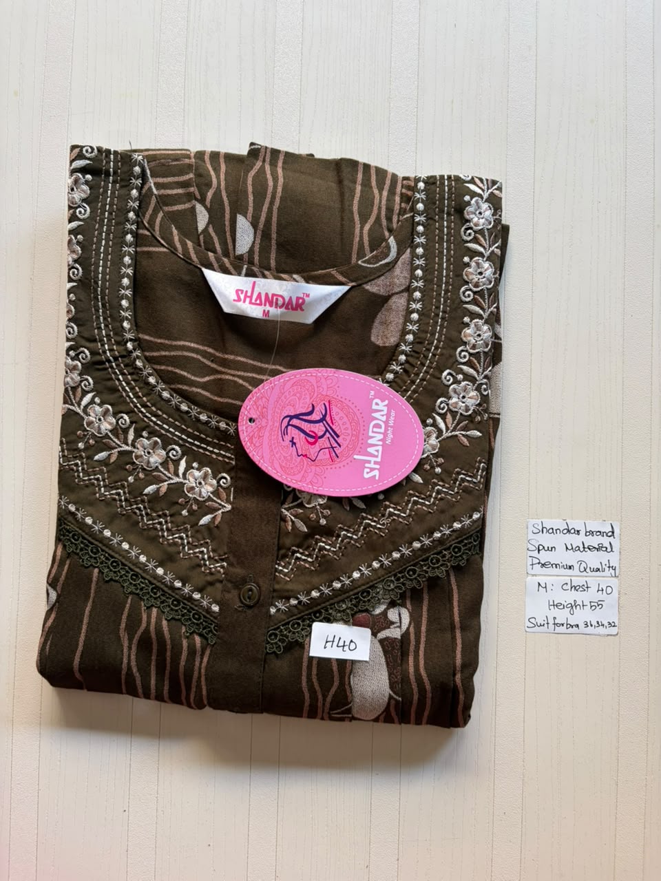 ASS 342 Shandar Spun nighty
