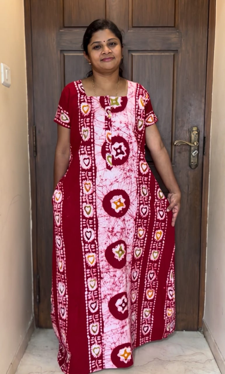 AASZ 079 Peacock Zip Nighty Batik CPS