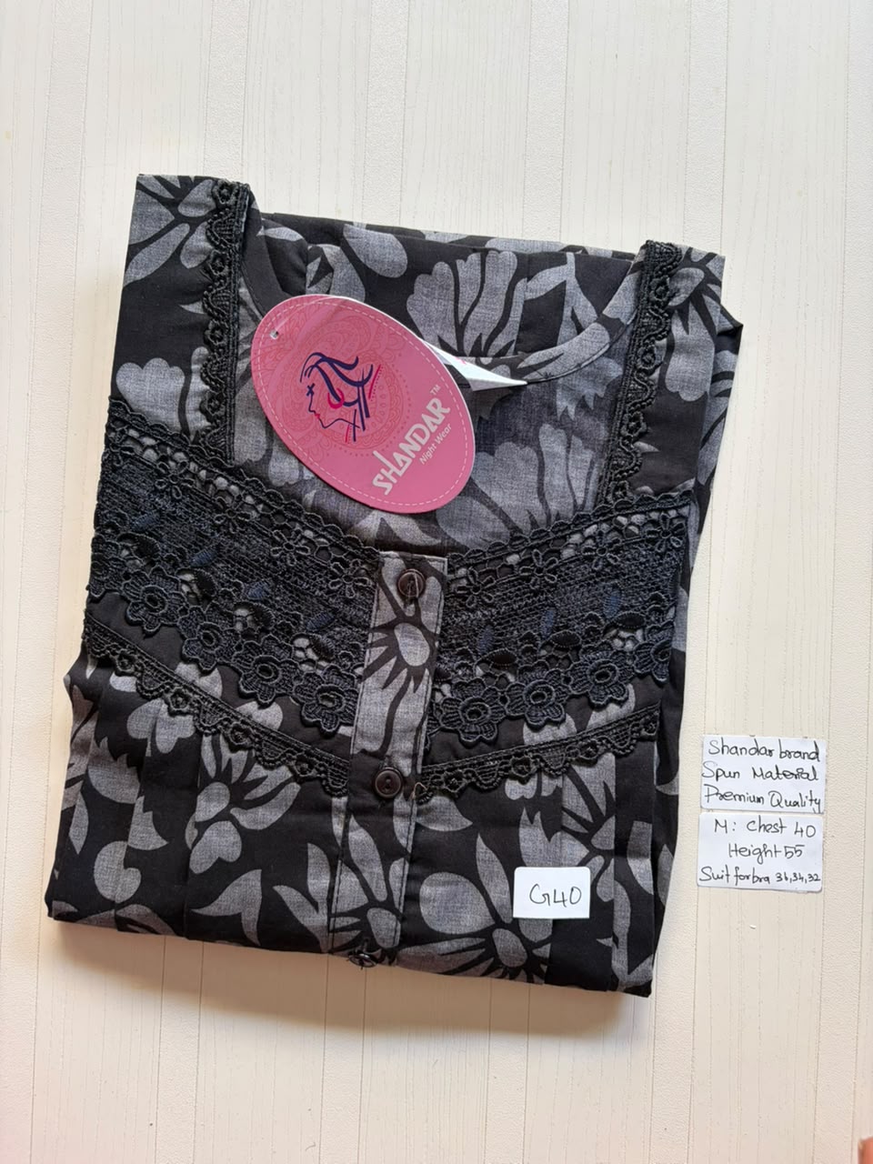 ASS 377 Shandar Spun nighty
