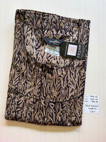 MKS020 Block Kalamkari peacock Pleats zip BP HEIGHT 56'