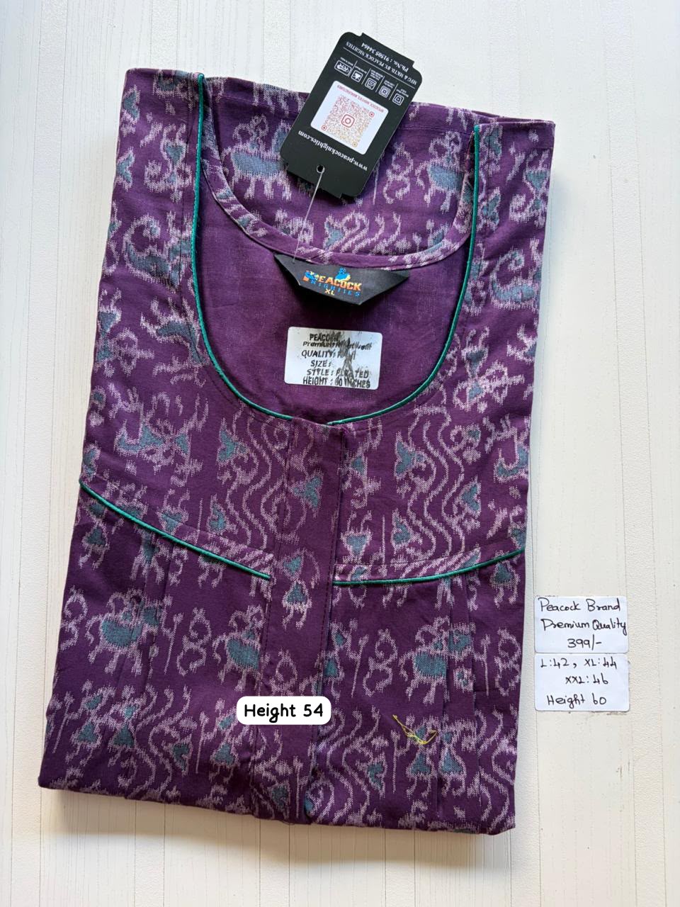 AAS5257 Peacock pleats Zip premium quality BP DD CPS DPS Height 54