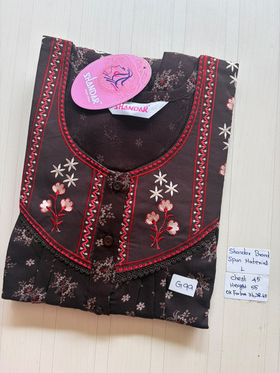 BSS 247 Shandar Spun nighty