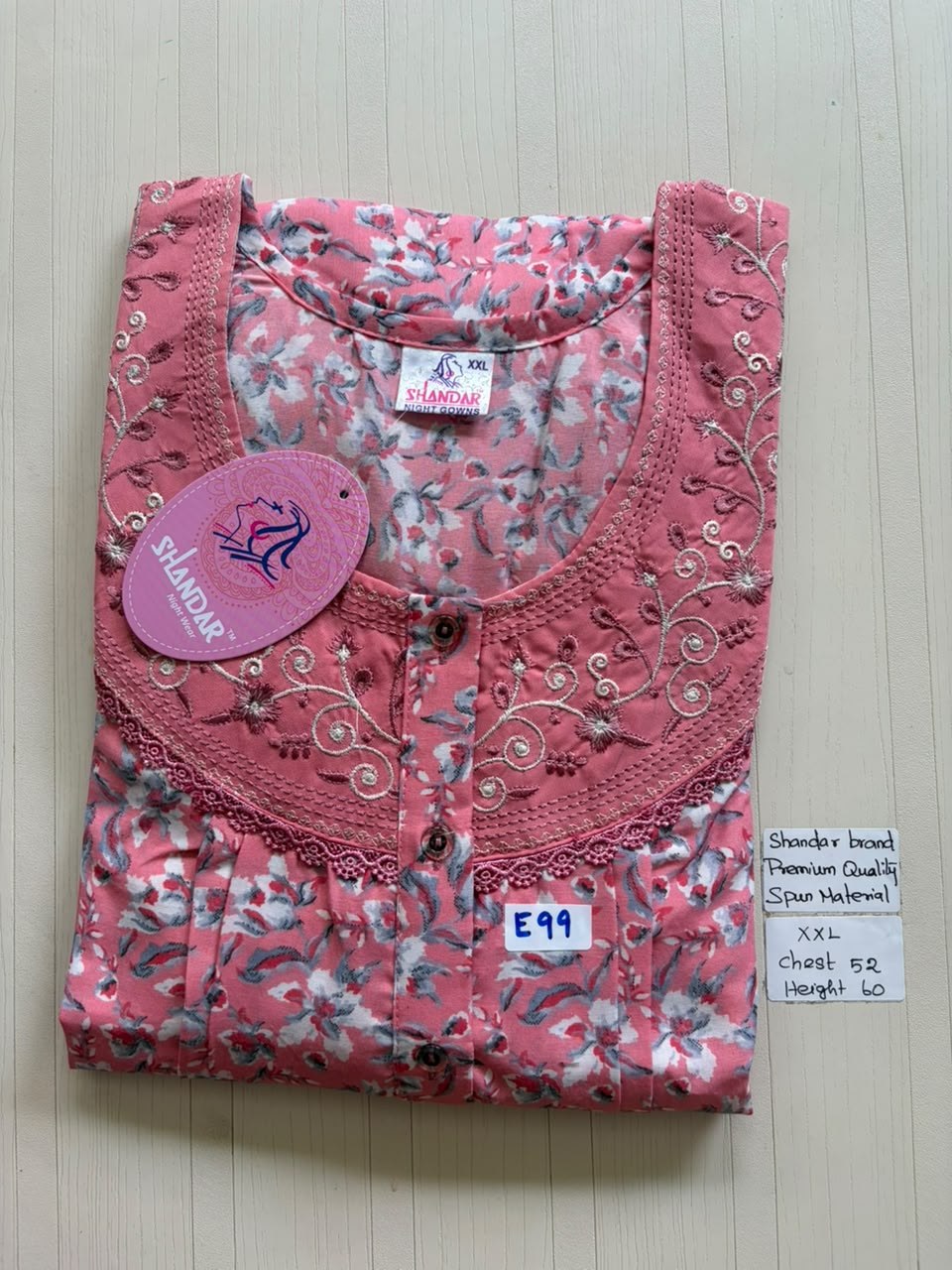 DSS124 Height Shandar Spun Nighty
